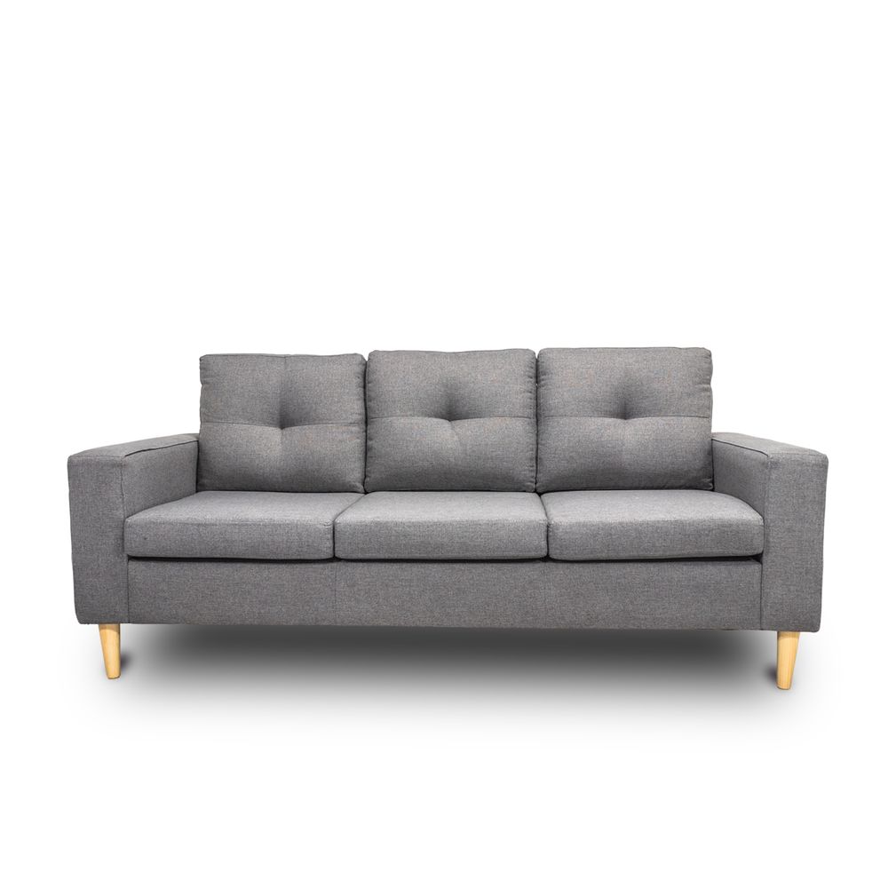 Sofa Brasilia 3 Puestos Gris Lagobo