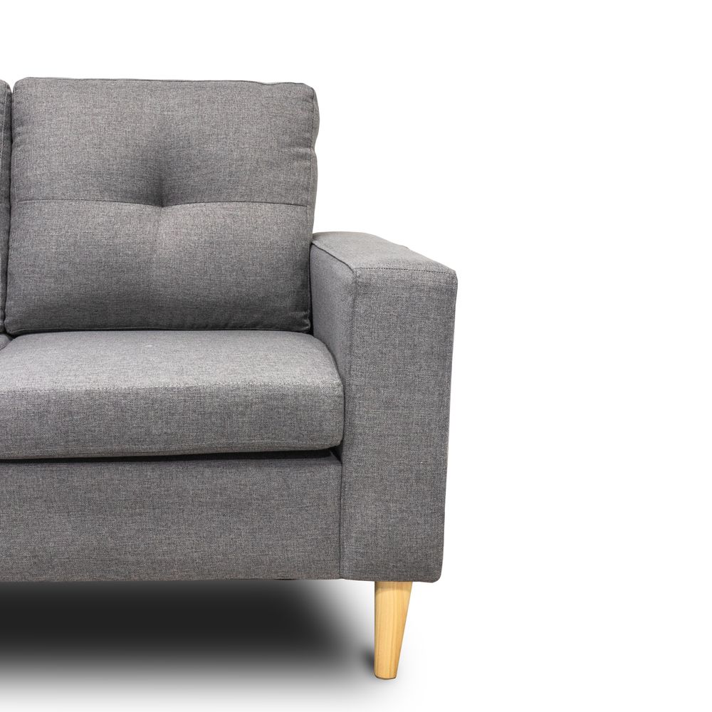 Sofa Brasilia 3 Puestos Gris Lagobo