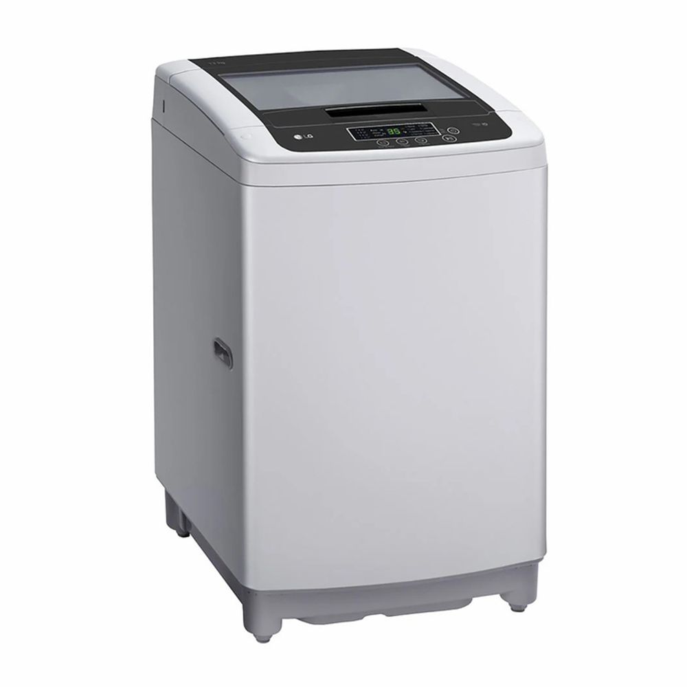Lavadora LG Carga Superior(13kg/28lbs), con tecnología Motor Smart  Inverter, Turbo Drum, Pre-lavado+Normal, Color Plateado