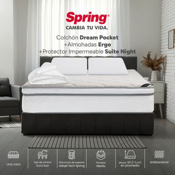 Colchon-Spring-Dream-Poket-200-x-200---Almohadas-y-Protector_1